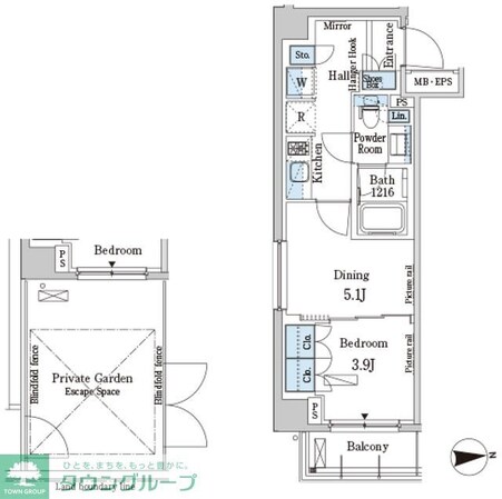パークアクシス市谷加賀町の物件間取画像